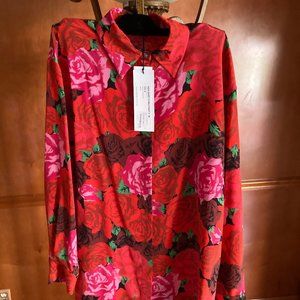 Magda Butrym  Size FR 38 US 4 Floral pattern 100% silk blouse